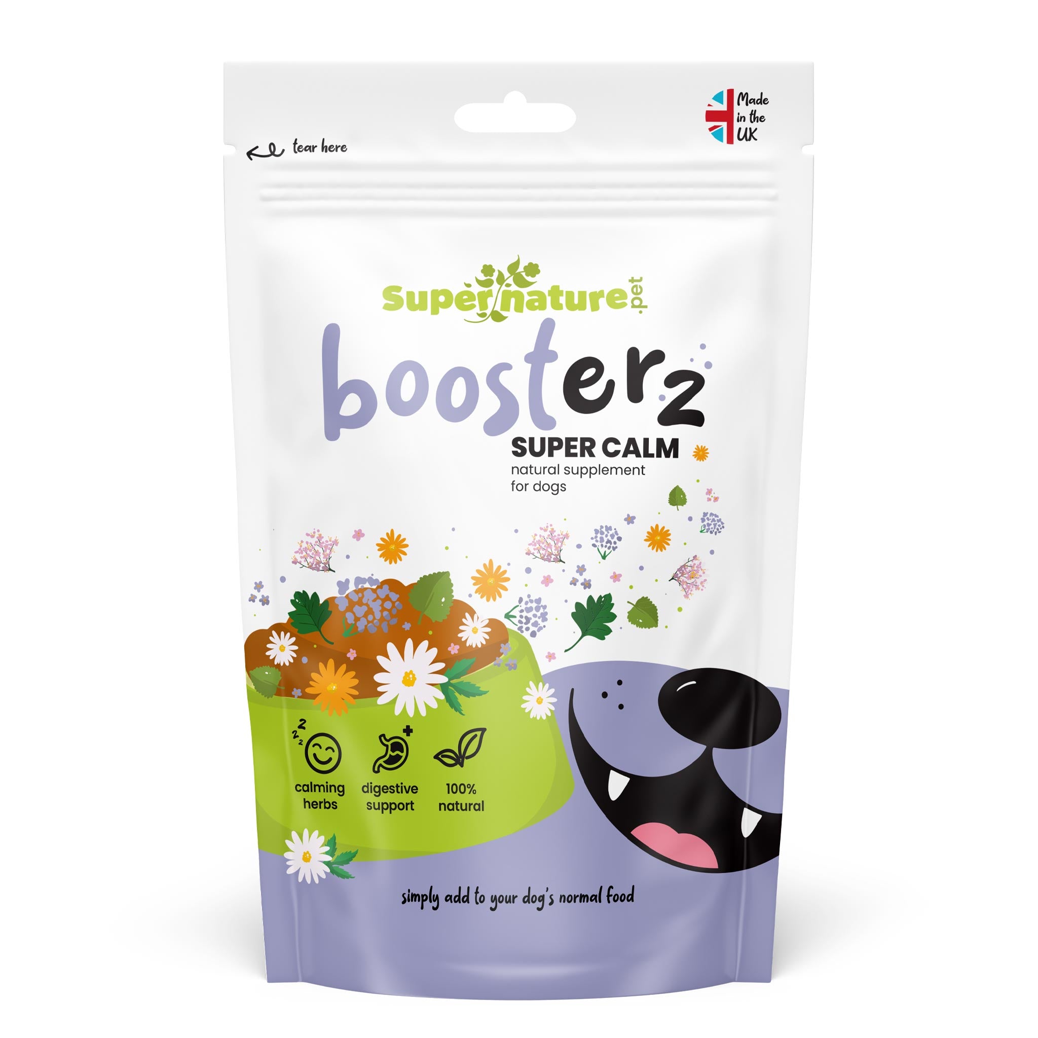 Boosterz Super Calm Supplement for Dogs 125g Super Nature Pet