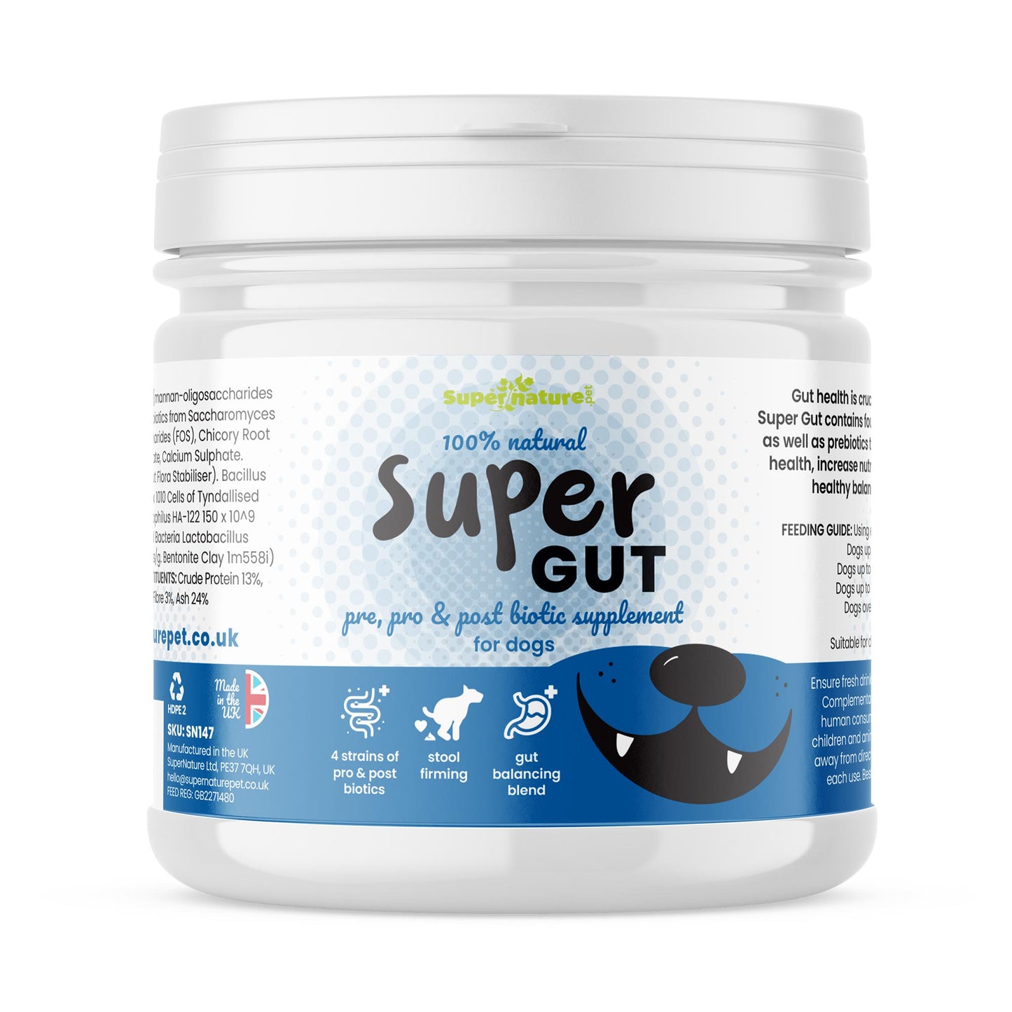 Super Gut Pre, Post & Probiotic Supplement for Dogs - Clearance
