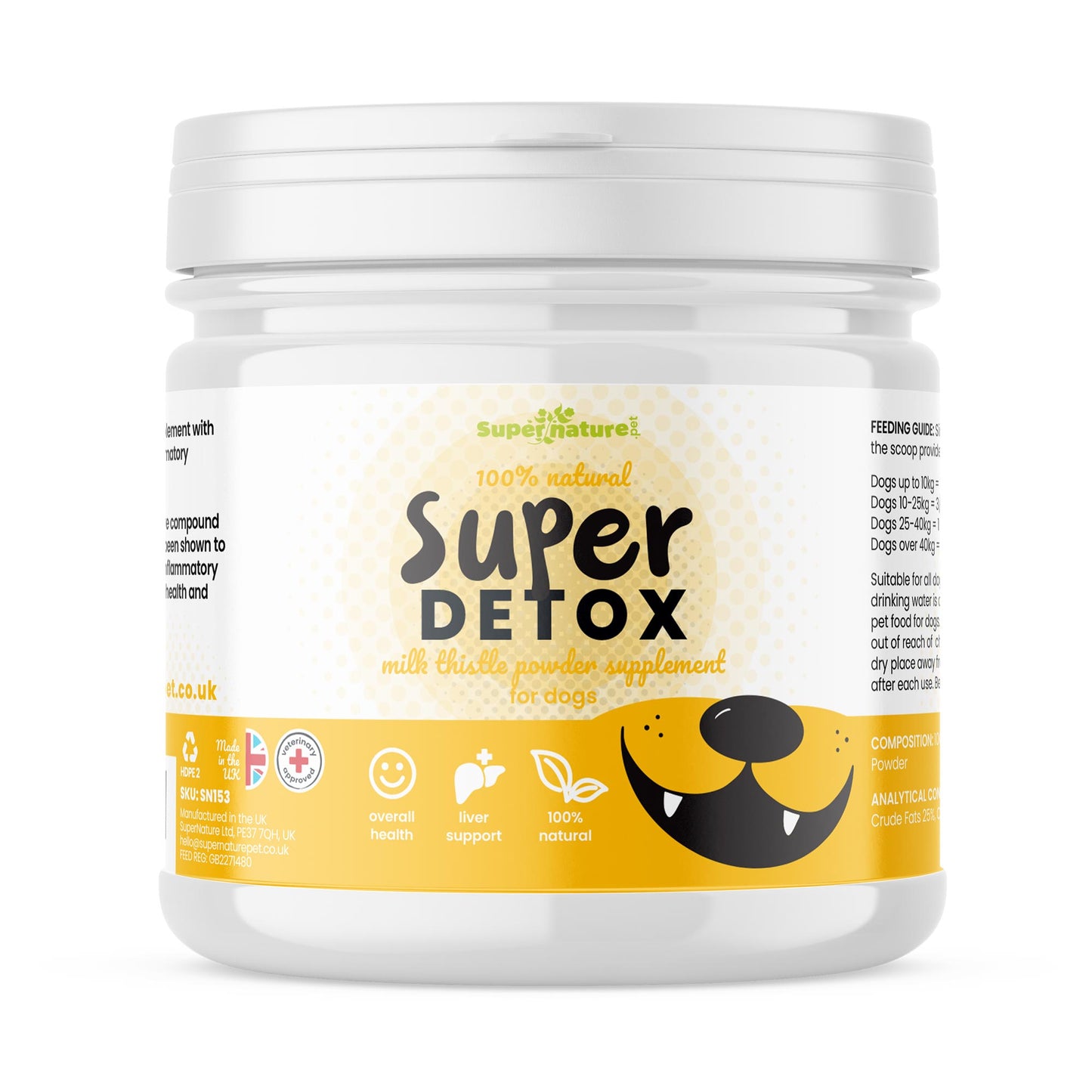 Super Detox Milk Thistle Supplement for Dogs 250g