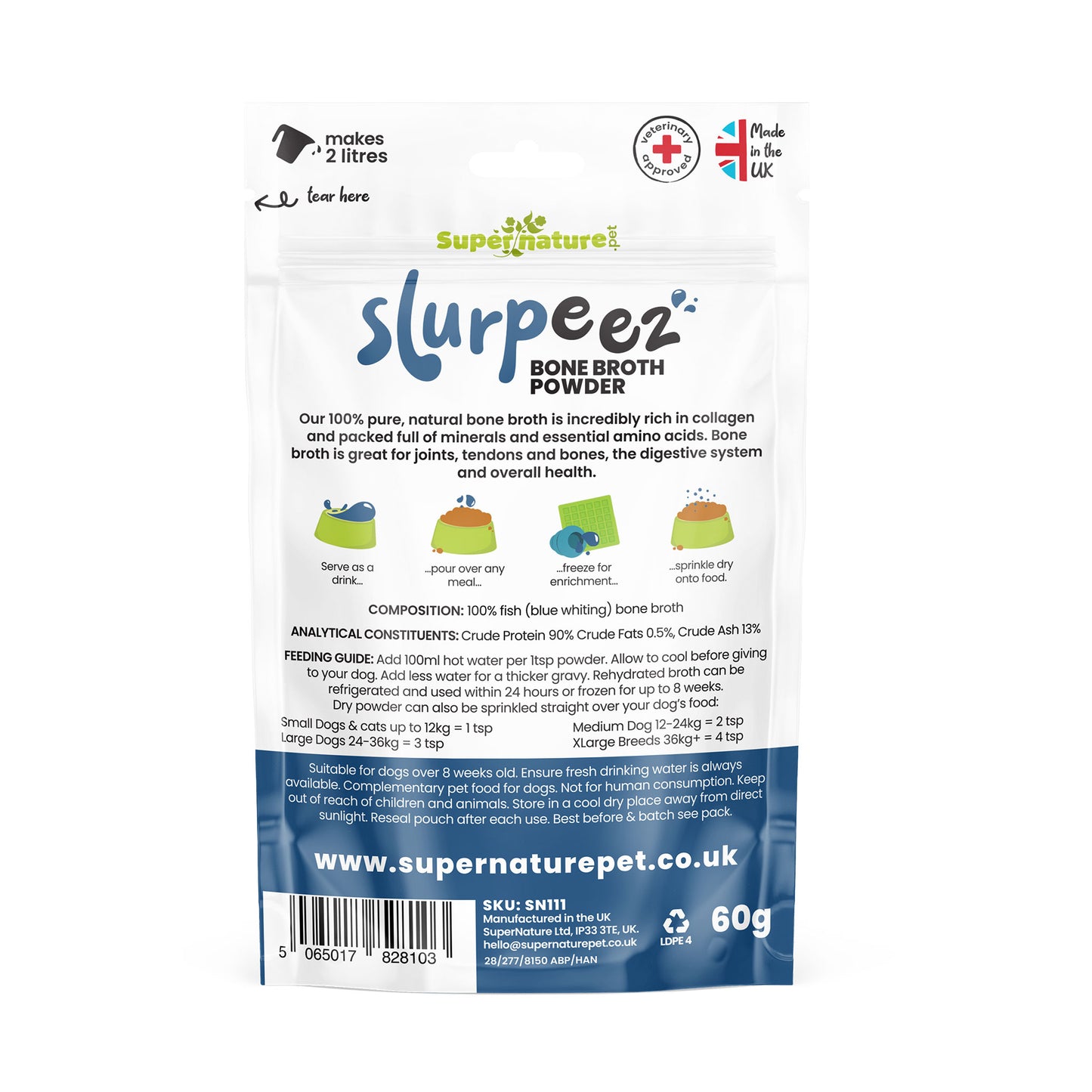 Slurpeez Bone Broth Powder 100% Fish 60g