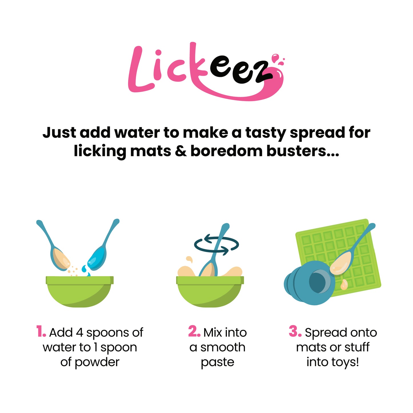 Lickeez Beef Enrichment Spread Mix for Dogs 290g