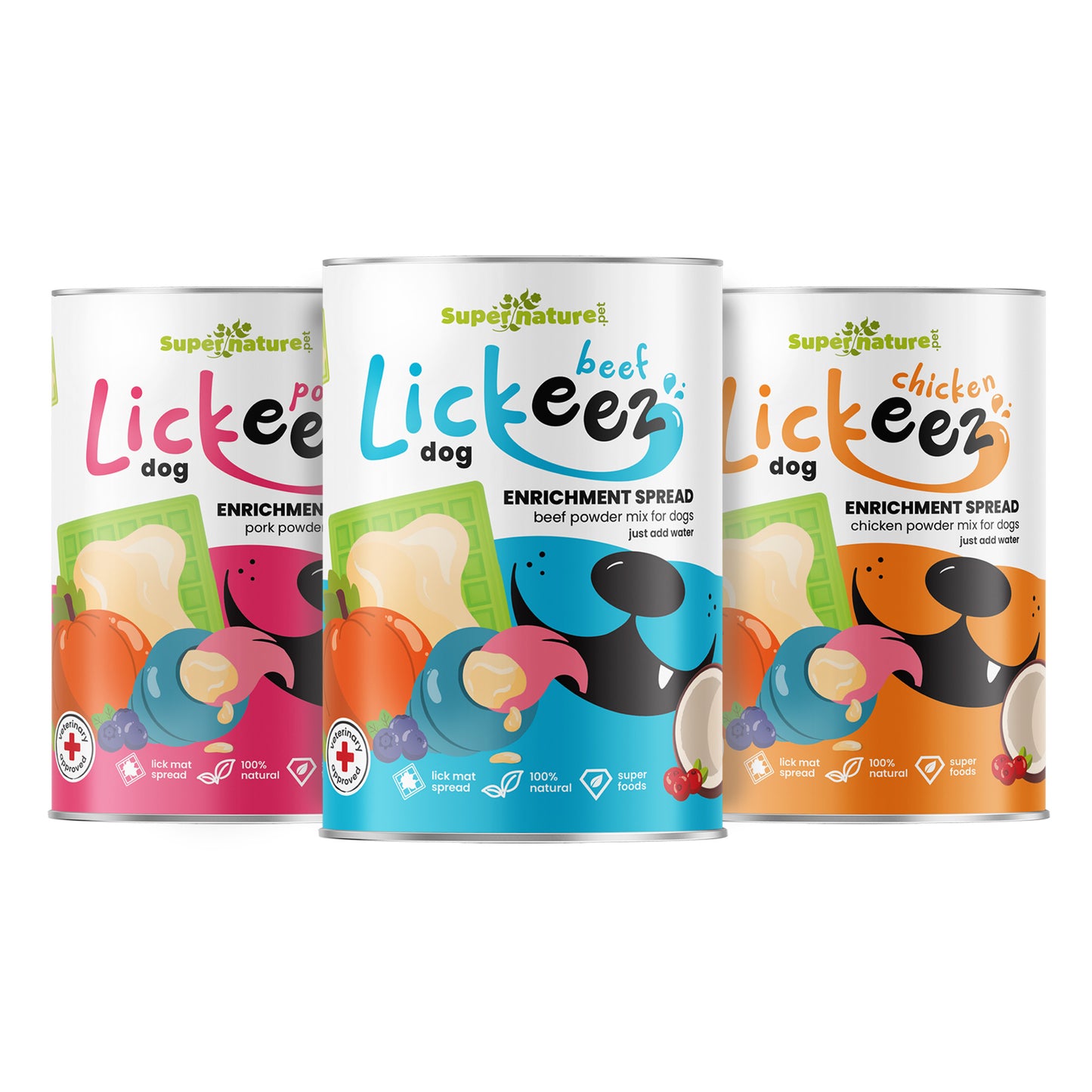Lickeez Beef Enrichment Spread Mix for Dogs 290g