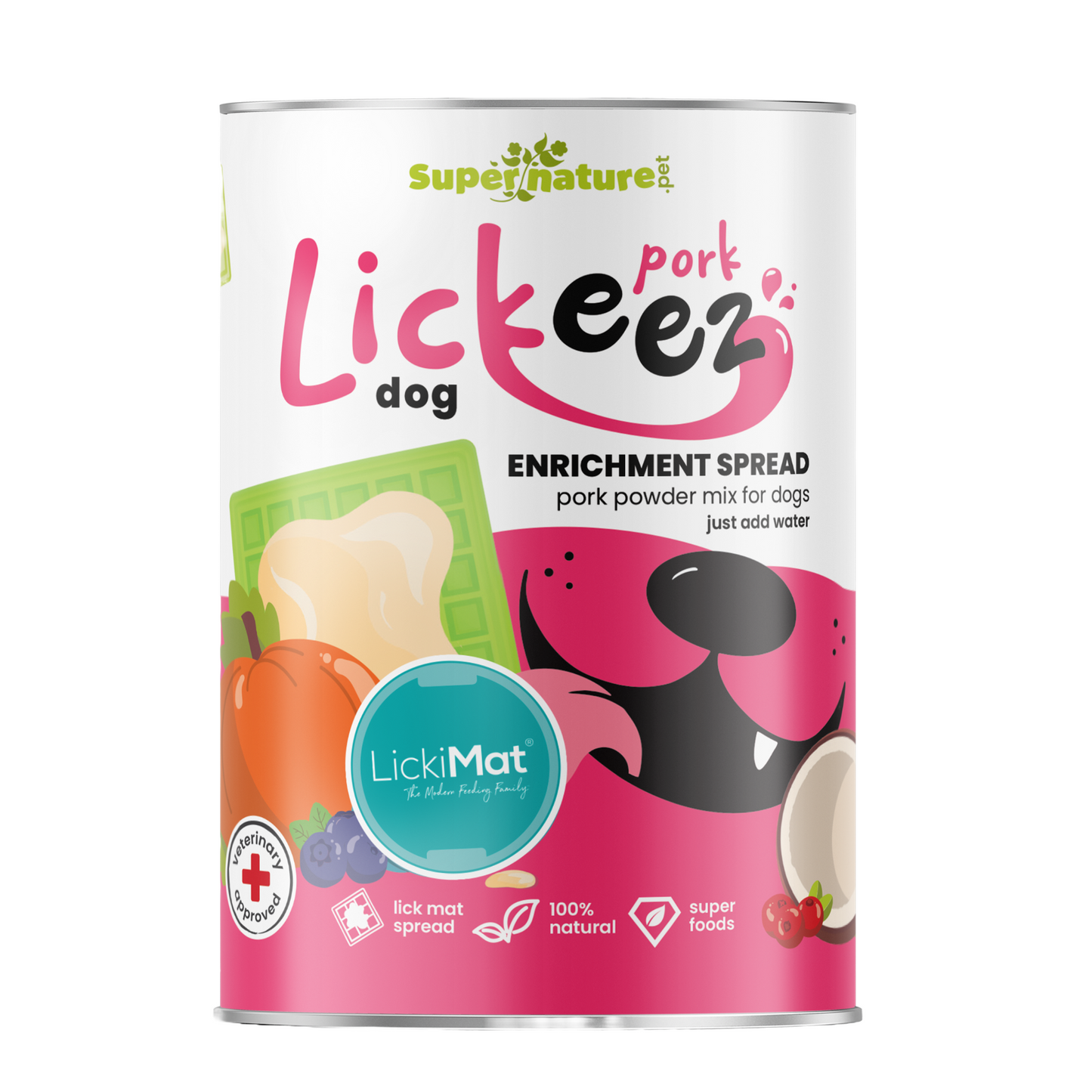 Lickeez Pork Enrichment Spread Mix for Dogs 290g