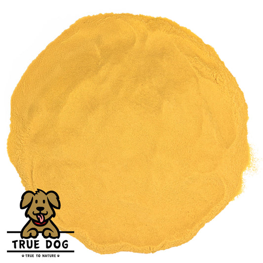True Dog Pumpkin Powder for dogs, high fibre daily food topper to support digestion.