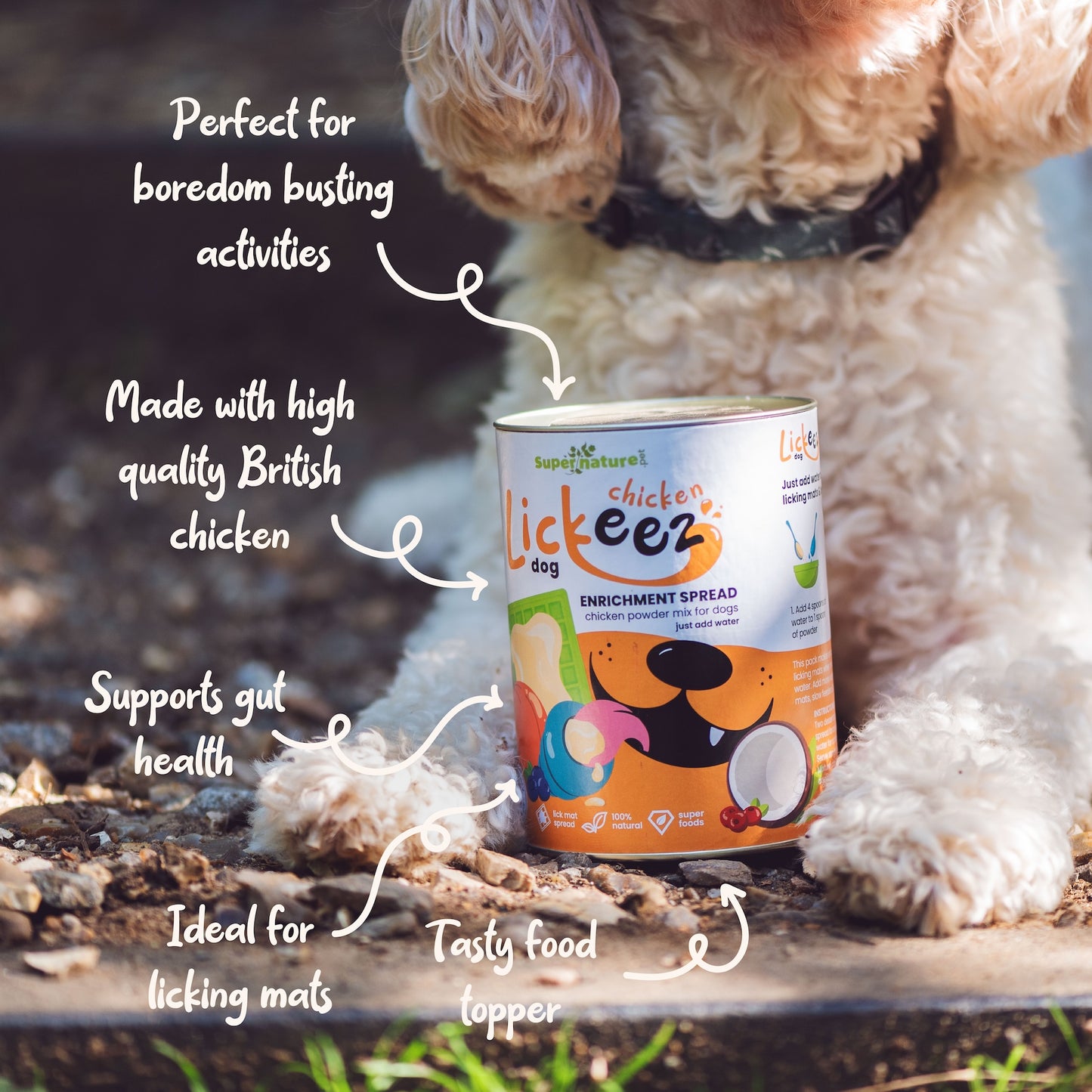 Lickeez Chicken Enrichment Spread Mix for Dogs 290g