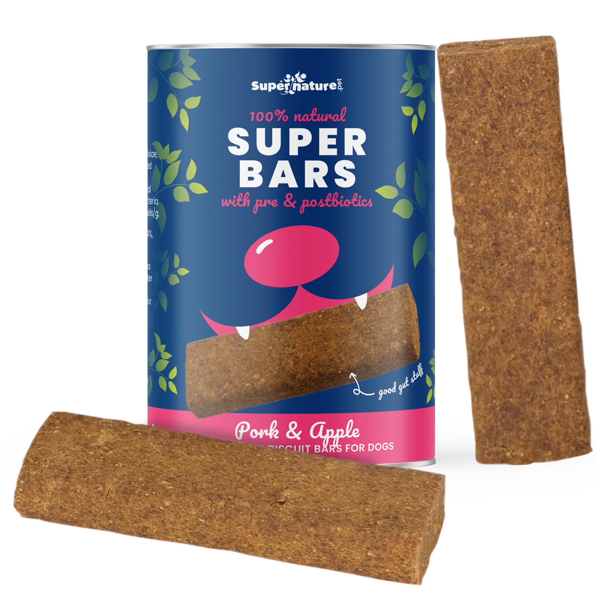Pre Bar Super Bars - Pork & Apple Baked Treat Bars for Dogs 400g – Supernature Pet