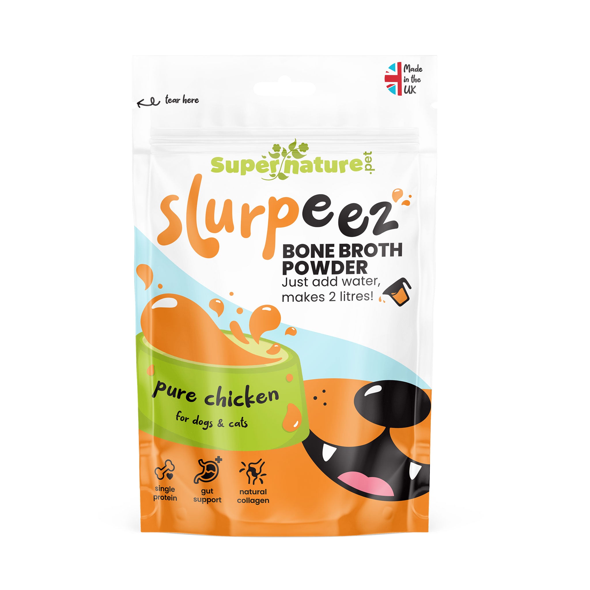 Slurpeez Bone Broth Powder 100 Chicken 60g Super Nature Pet