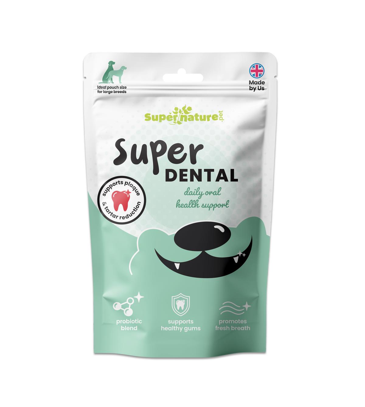 Super Dental Large Dog - Probiotic Dental Supplement 240g
