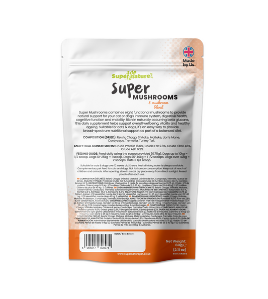 Super Mushrooms - 8 Mushroom Blend Supplement 60g