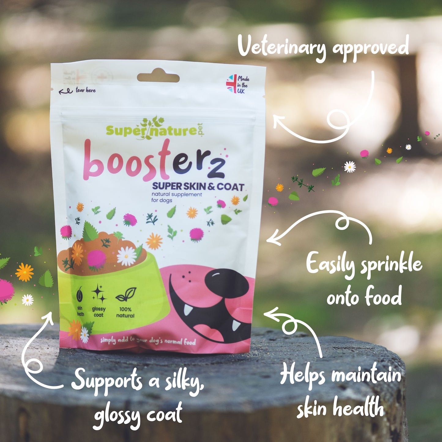 Boosterz Super Skin Supplement for Dogs 125g